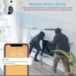 Dual Screen Wi-Fi 360° Smart Security Camera (White) - Image 7