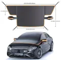 Car Windshield Sun Cover - Black Auto Shade - Image 9