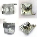 Toyota Hiace 1993 corner light turn signal assembly Crystal PMMA lens for Toyota Hiace 1993 corner lamp 12V halogen turn signal bulb for Hiace van 1993 Front view of aftermarket Toyota Hiace corner light Toyota Hiace van 1993 replacement turn signal OE 212
