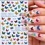 Nail Art Butterfly Sticker Set for DIY Nail Decoration - Image 5