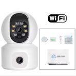 Dual Screen Wi-Fi 360° Smart Security Camera (White) - Image 6