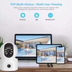 Dual Screen Wi-Fi 360° Smart Security Camera (White) - Image 5
