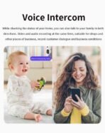 Dual Screen Wi-Fi 360° Smart Security Camera (White) - Image 2