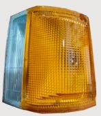 Amber and clear front corner parking light for Toyota Lite Ace CM35 Side view of replacement parking light assembly for Toyota Lite Ace Front view of classic white Toyota Lite Ace van with installed corner lights Complete left and right front parking light set for Toyota Lite Ace CM35Aftermarket amber turn signal and clearance light for Toyota Lite Ace